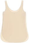 Totême Top In Misto Viscosa Compact Knit Tank In Beige