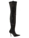 Stuart Weitzman Black Over-the-knee Boots With Buckle Detail In Smooth Leather Woman In Black