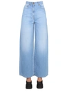 Versace High Waist Wide Leg Jeans In Blue