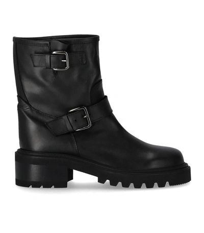 Via Roma 15 Malibu' Black Biker Bootie