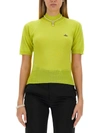 Vivienne Westwood Embroidered-orb Knit Top In Yellow