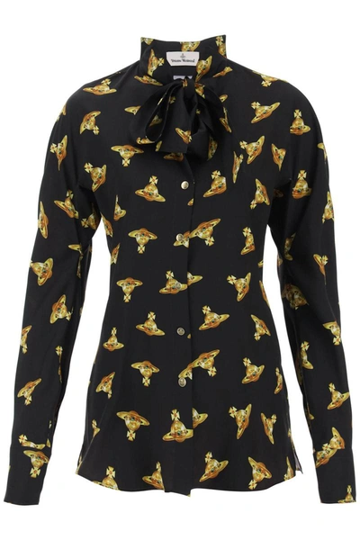 Vivienne Westwood All-over Orb-print Shirt In Black