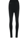 WOLFORD WOLFORD GATHERED STRETCH-JERSEY LEGGINGS