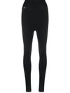 Wolford Gathered Stretch-jersey Leggings In Black