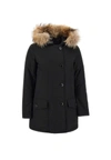 Woolrich Arctic Detachable Fur Parka In Black