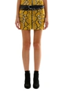 BEN TAVERNITI UNRAVEL PROJECT YELLOW PYTHON LEATHER SKIRT