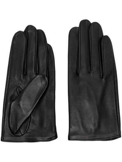 Yohji Yamamoto Slip-on Leather Gloves In Black