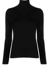 Zanone Fine-knit Certified Flexwool Slim Fit Turtleneck Sweater In Black