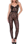 ROMA CONFIDENTIAL SLEEVELESS LACE CATSUIT
