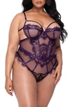 ROMA CONFIDENTIAL ROMA CONFIDENTIAL SUGAR PLUM EYELASH LACE TEDDY