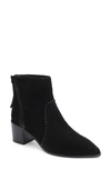 Alexandre Birman Benta Stitched Velvet Booties In Black