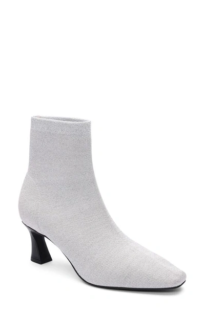 Sanctuary Women's Splendor Knit Pointed Toe Ankle Booties In Silver