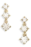 LANA SOLO DIAMOND CHARM STUD EARRINGS