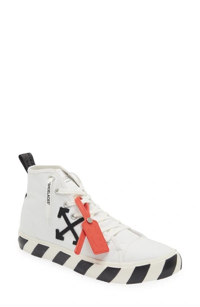Off-white Mid Top Vulcanized Sneakers In Blanco