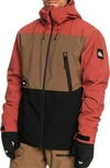 Quiksilver Qs Giacca Snow Sycamore Jk Man Jacket Brick Red Size S Polyester In Cub