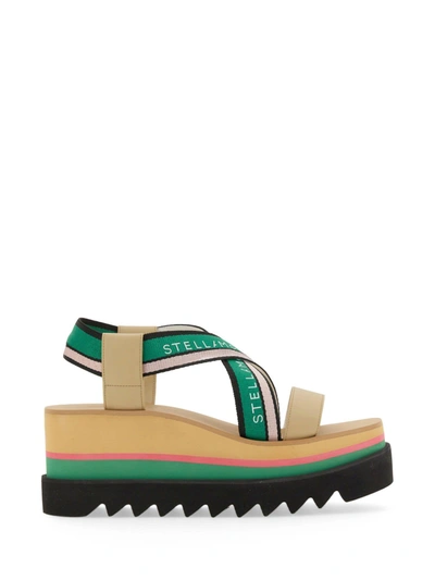 Stella Mccartney Sneak-elyse Platform Sandals In Multicolor