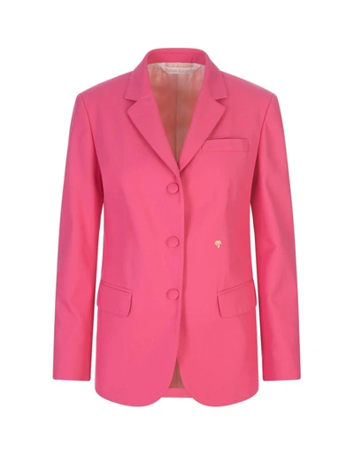 Palm Angels Miami Single-breasted Blazer In Rosado Oscuro