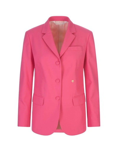 Palm Angels Fuchsia And Black Miami Blazer In Pink