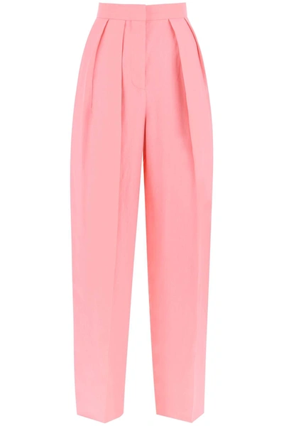 Stella Mccartney Pleated Trousers In Hibiscus (pink)