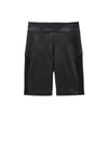 Loewe Stretch Leather And Fabric Shorts In Fuxia
