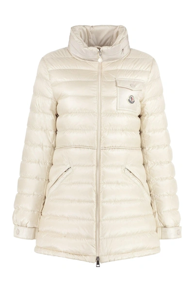 Moncler Madine Nylon Down Jacket In Beige
