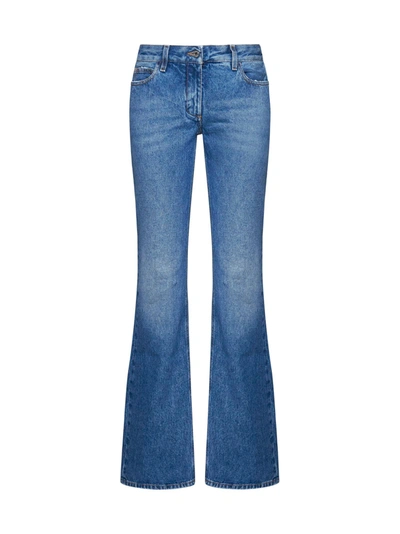 Off-white High-rise Flared Jeans In Blue No Color