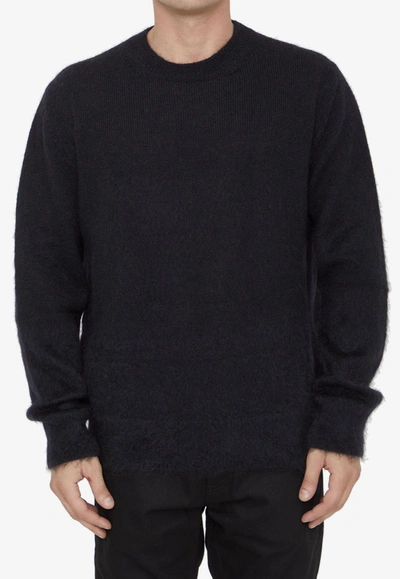 Off-white Arrow Sweater In Mohair Blend In Black