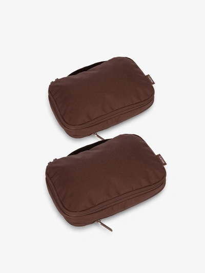 Calpak Small Compression Packing Cubes In Walnut