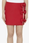 Valentino Crepe Couture Mini Skirt Woman Red 44