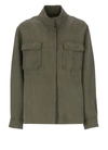 Woolrich Concealed-fastening Fitted Jacket In Green