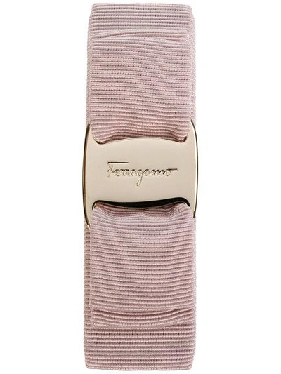 Ferragamo Vara Bow Hair Clip In Macaron