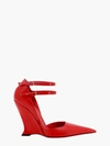 Ferragamo Vidya Patent Dual-buckle Wedge Pumps In Red