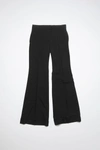 Acne Studios Womens Black Pinna Flared Mid-rise Woven Trousers In Black