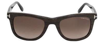 Tom Ford Leo M Ft0336 05k Square Sunglasses In Brown