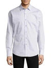 ROBERT GRAHAM Embroidered Cotton Casual Button-Down Shirt