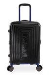 Hurley Suki 21" Hardshell Spinner Suitcase In Black/ Blue