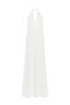 MILLA LOVELY WHITE HALTERNECK SATIN MAXI DRESS, XO XO
