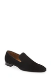 Christian Louboutin Dandelion Flat Loafers In Black Suede In Black