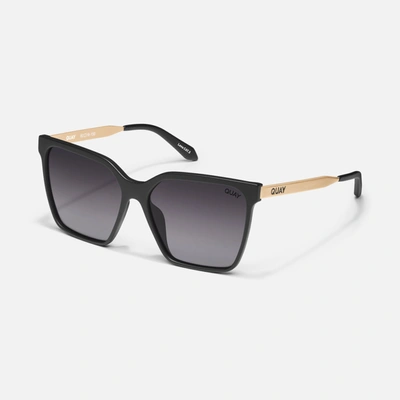 Quay Level Up Remixed In Matte Black,smoke Polarized