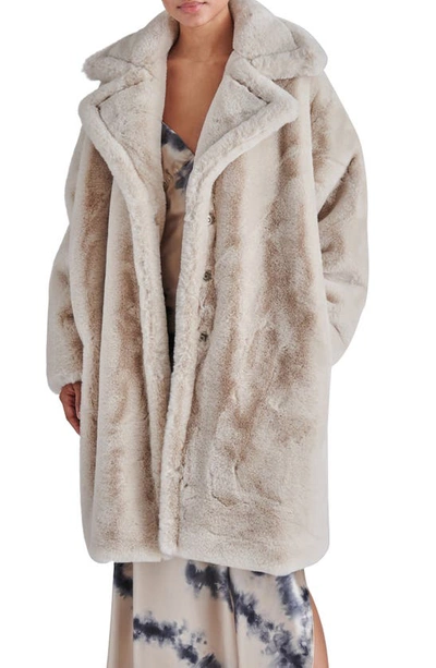 Steve Madden Women's Emery Oversized Long Faux Fur Coat In Multi