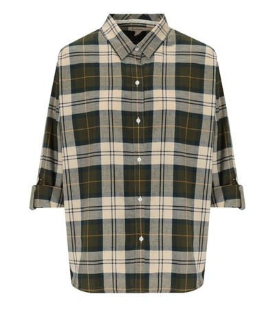 Barbour Elishaw Tartan Beige Green Shirt