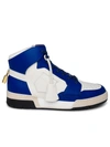 BUSCEMI BUSCEMI 'AIR JON' WHITE AND BLUE LEATHER trainers