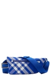 Burberry Shield Check Faux Leather Crossbody Bag In Knight