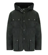 BARBOUR BARBOUR  INTERNATIONAL AUTO WAX SAGE GREEN HOODED JACKET