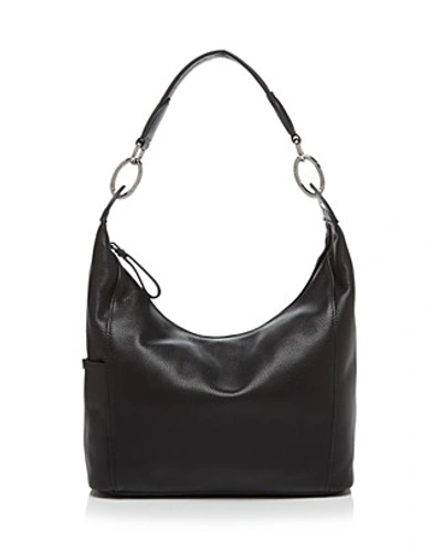 Longchamp Le Foulonne Leather Hobo - Brown In Black