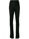 GIVENCHY GIVENCHY FLARED RIBBED TROUSERS - BLACK,17A580155112174476