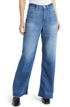 FRAME LE HIGH 'N' TIGHT RELEASE HEM WIDE LEG JEANS