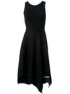 DEREK LAM 10 CROSBY Asymmetrical Hem Dress With Contrast Binding,TP72918SV12111747