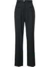 SEEN SEEN USERS HIGH WAISTED CREASED TROUSERS - BLACK,FW17512186050