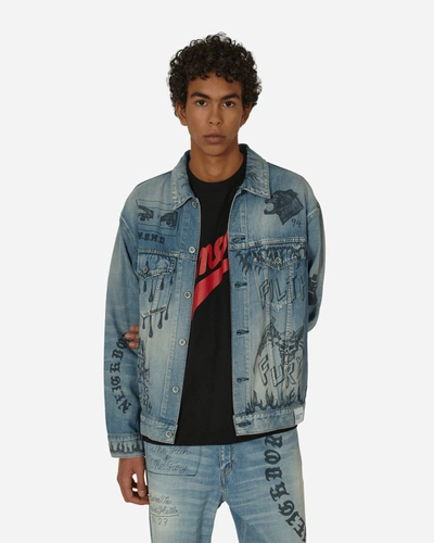 Neighborhood Fade Denim Type-3 Jacket Indigo In Blue